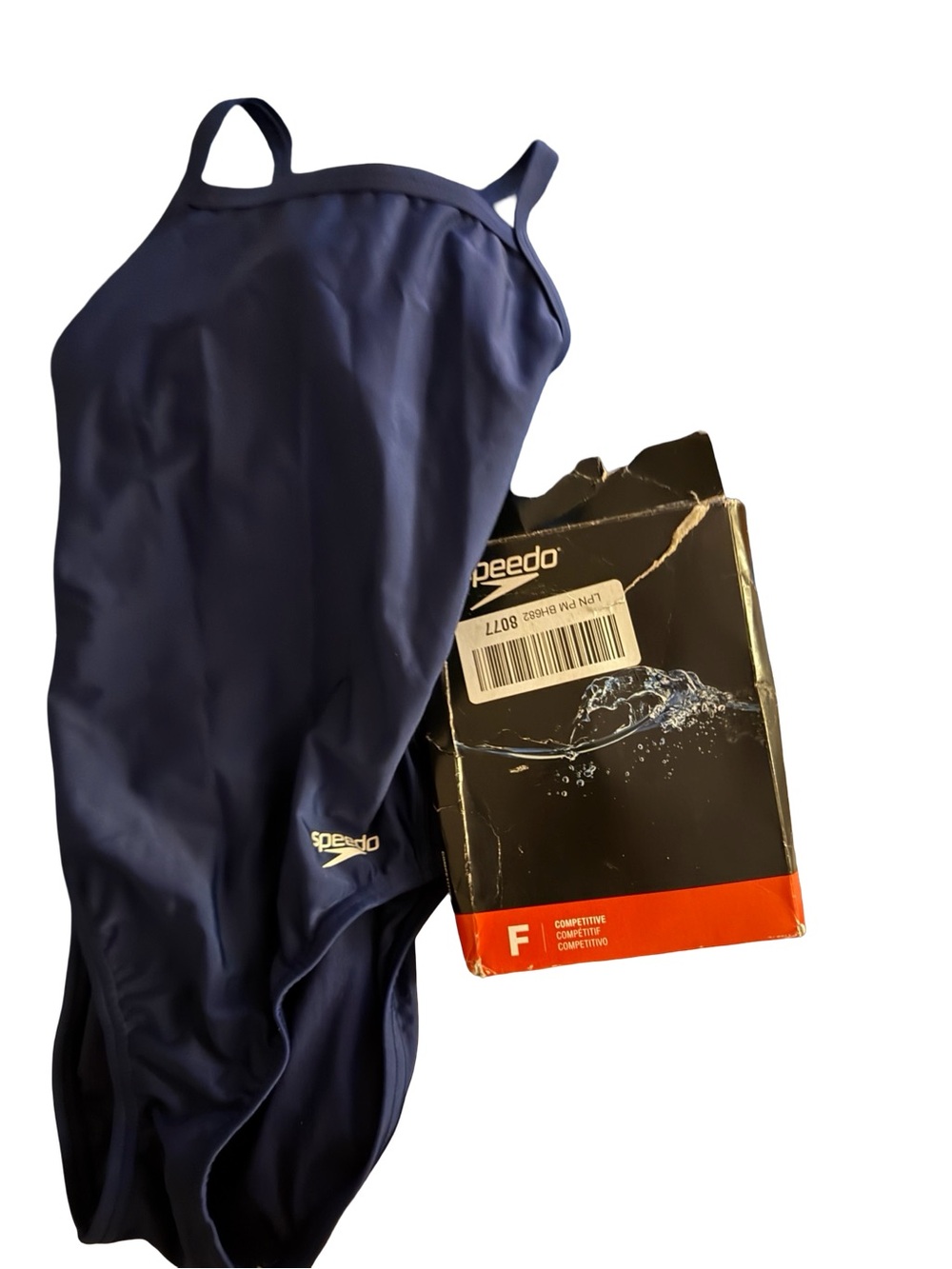 Speedo Navy BlueYouth One-Piece Training Swimsuit Competition Suit